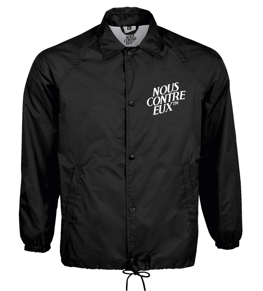 COACH JACKET | BLACK/WHITE - "NOUS CONTRE EUX"