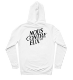 HOODIE | WHITE/BLACK - "NOUS CONTRE EUX COEUR"