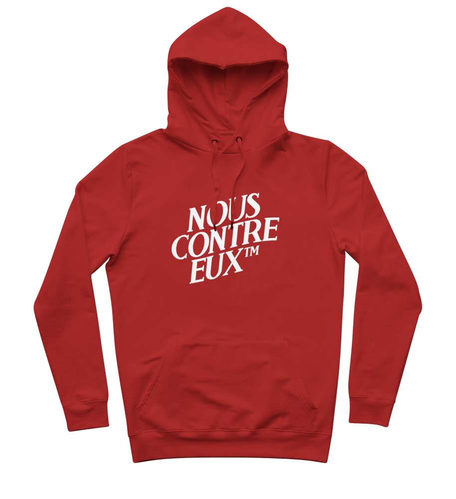 HOODIE | RED/WHITE - "NOUS CONTRE EUX"